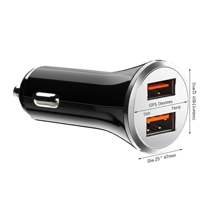 ซื้อ ชาร์จรถยนต์ USB สองตัว 2.4A 3.0A สําหรับ 12V-24V online manufacture